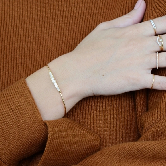 18kt Rose Gold .54 Diamond Bracelet 6.5 in… - Picture 2 of 6